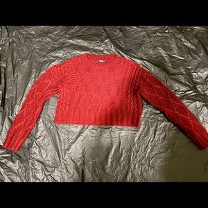 NWOT Burgundy cropped sweater